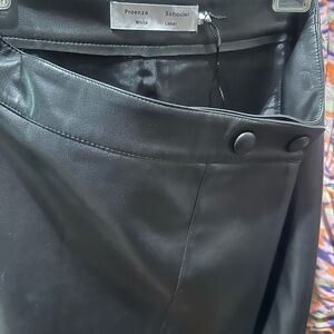Proenza Schouler White Label Faux Leather Wrap Skirt